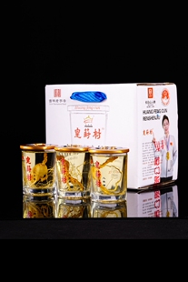 长白山皇封村小二两人参鹿鞭口杯酒42度100毫升 整件12瓶正品包邮