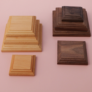黑胡桃木方形实木底座摆件鱼缸茶室托盘盆景佛像瓷器花瓶原木托架