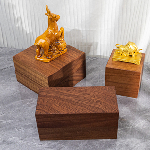 加厚实木乌檀实木底座佛像观音佛龛雕刻增高奇石莲花台底座可定制