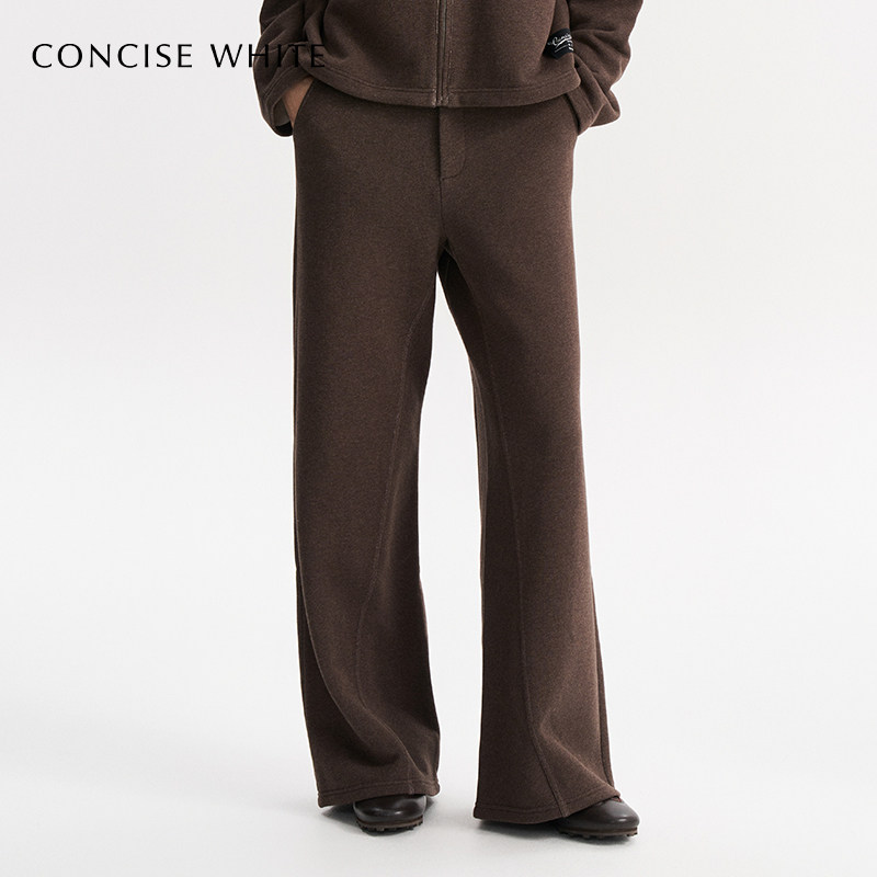 CONCISE-WHITE直筒卫裤