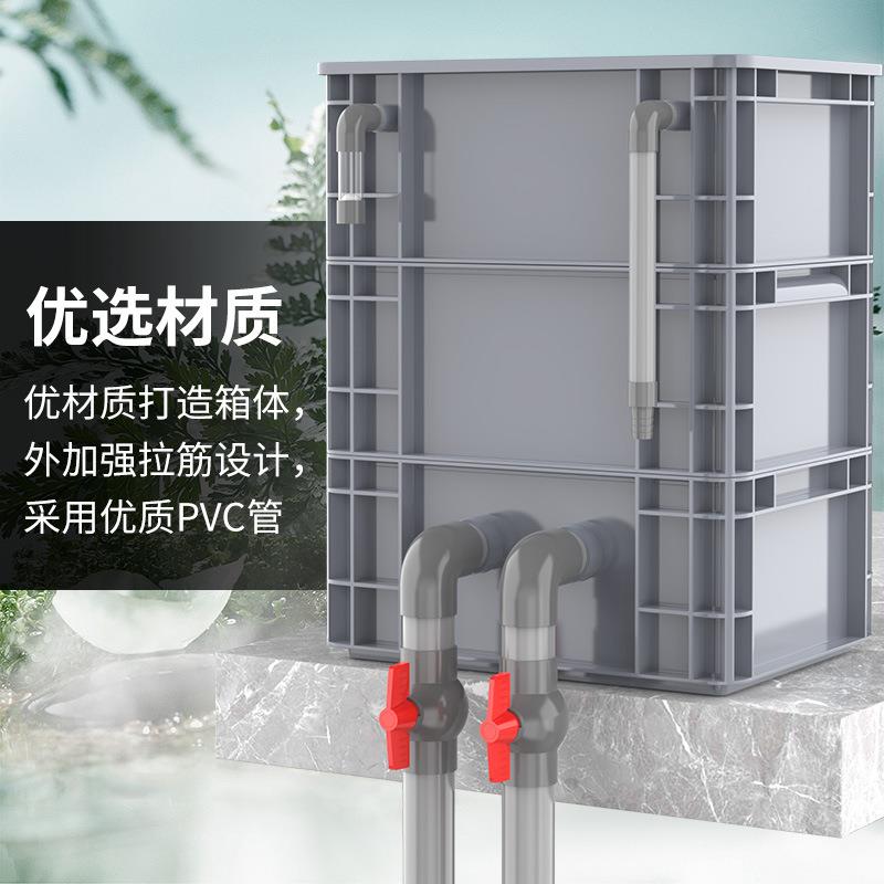 周转箱金鱼缸龟缸鱼池外置上滤系统循环过滤净化水质静音增氧