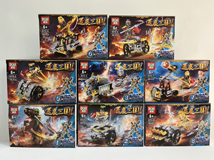 三国英雄人物积木群英小侠玩具男孩拼装武将人仔人物人偶小兵机甲