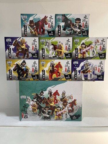积智星82030国潮积木水浒英雄潮玩人仔公仔战马男孩玩具儿童积木8