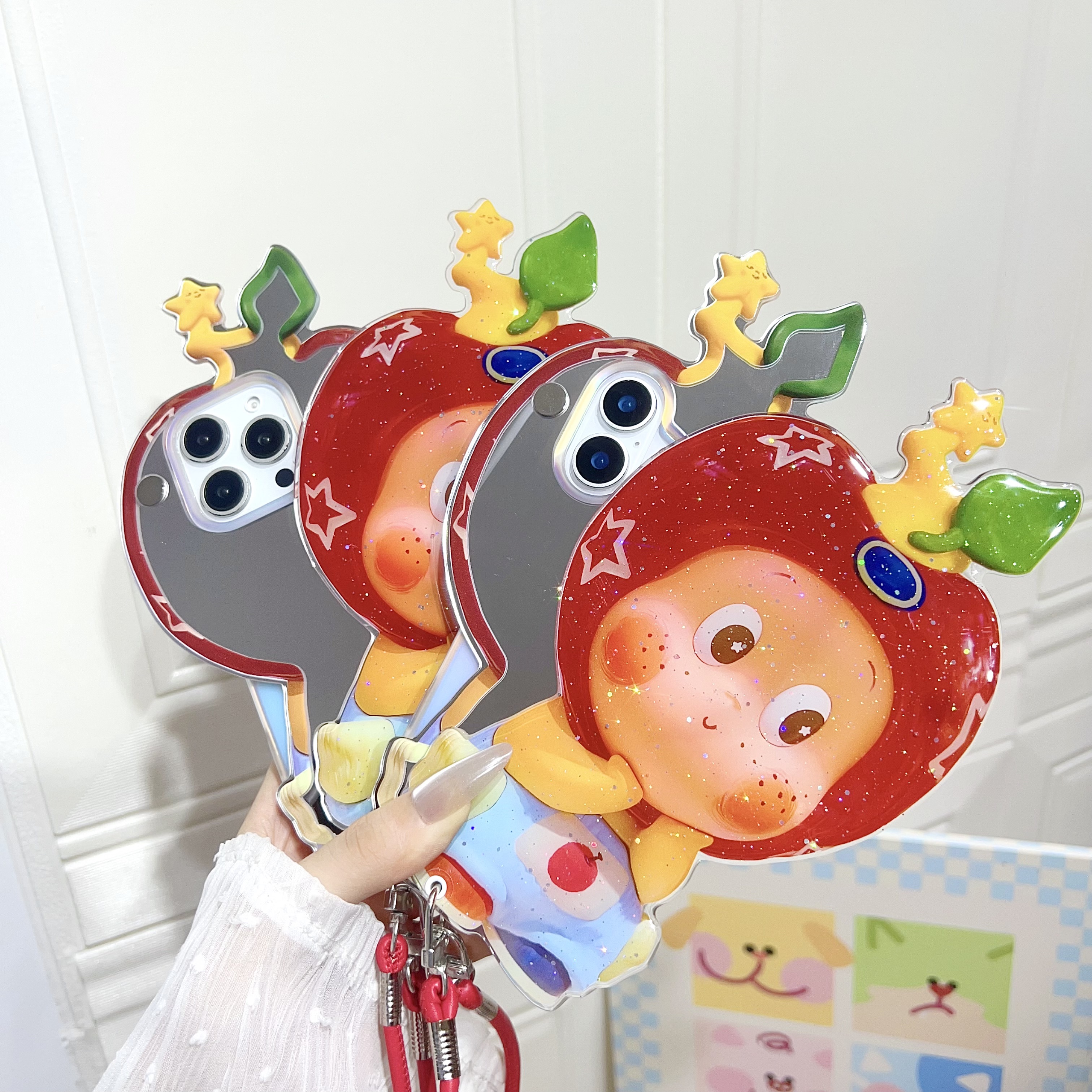 ins风可爱卡通星星人手机硅胶壳