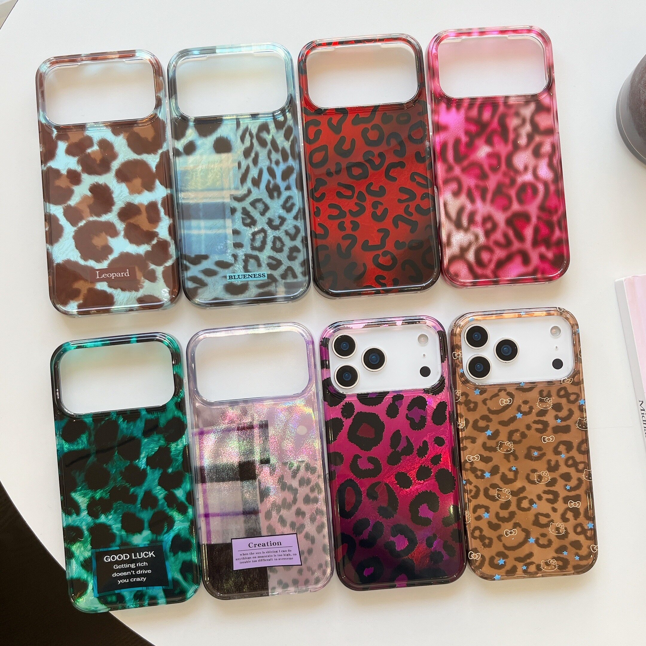 淳于亦个性韩系彩色豹纹适用苹果17promax手机壳15全包按键大视窗14/13创意不撞款情侣硅胶软壳16防摔保护壳