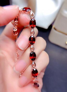 红宝石气质彩宝手链女