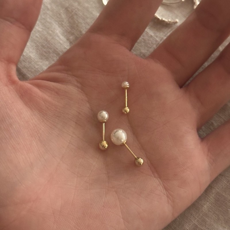 S925银mini珍珠耳钉女螺丝耳堵养耳洞耳骨钉简约高级感防过敏耳饰,饰品/流行首饰/时尚饰品新,耳钉,淘宝优惠券,粉丝福利购,淘宝优惠卷