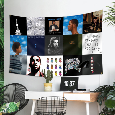 德雷克Drake音乐专辑装饰挂布
