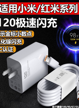 适用小米120W闪充充电器套装