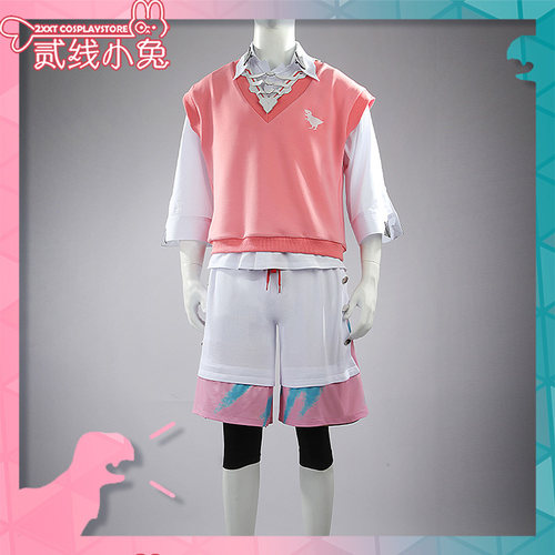 彩虹社新人AkagiWen变身前cos服