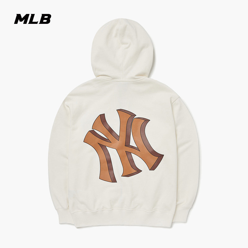 印花连帽外套拉链衫MLB