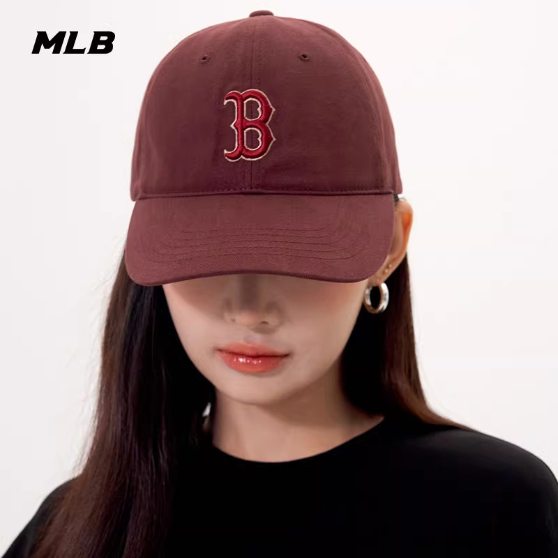 MLB官方 男女同款同款时尚遮阳刺绣LOGO硬顶棒球帽春夏CPB13