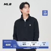 MLB官方男女情侣基础款 纯色百搭卫衣立领运动休闲24春夏新款 MTB02
