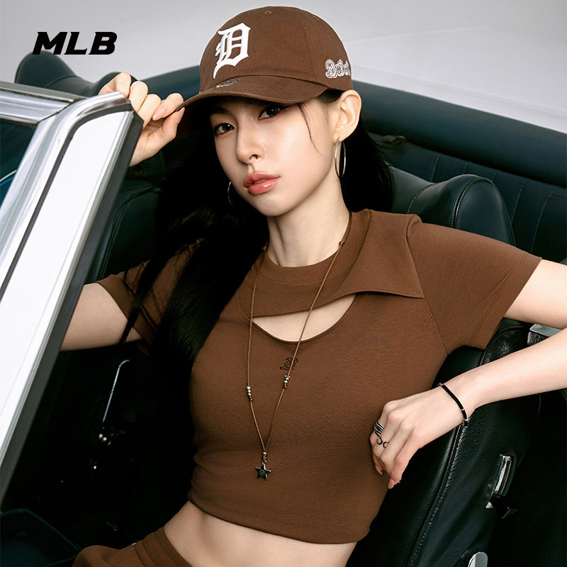 MLB官方 女款潮流百搭吸睛镂空修身T恤短袖26春节新款时尚TSB71