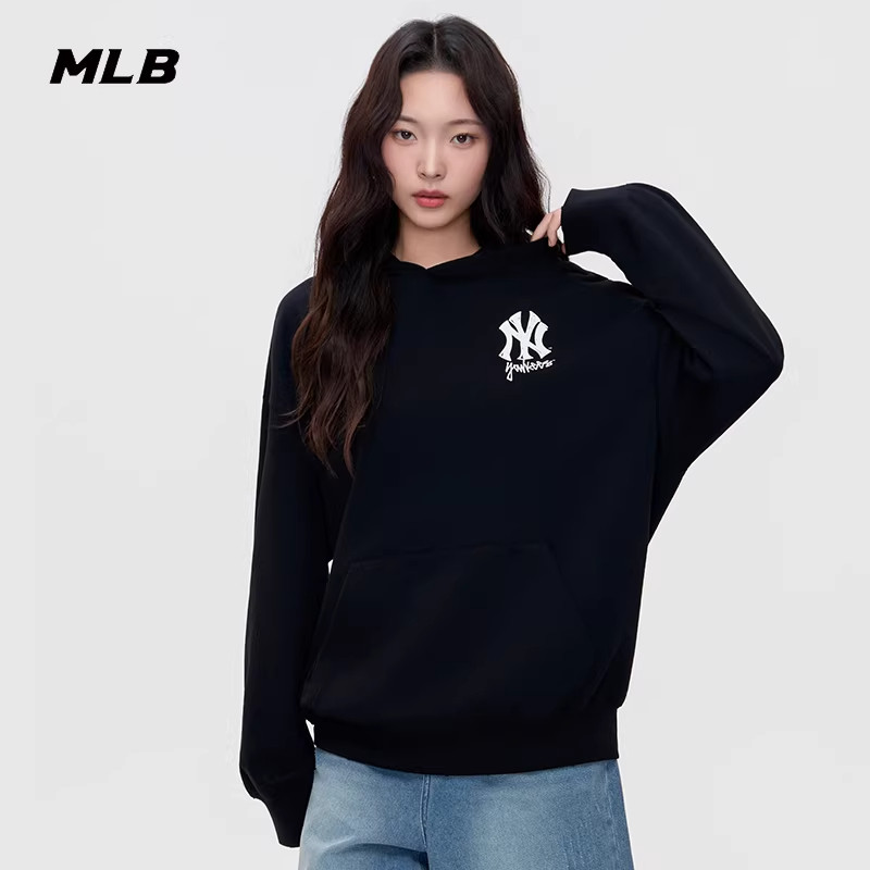 MLB官方 男女同款休闲时尚百搭涂鸦印花连帽卫衣26春季新款HDB03