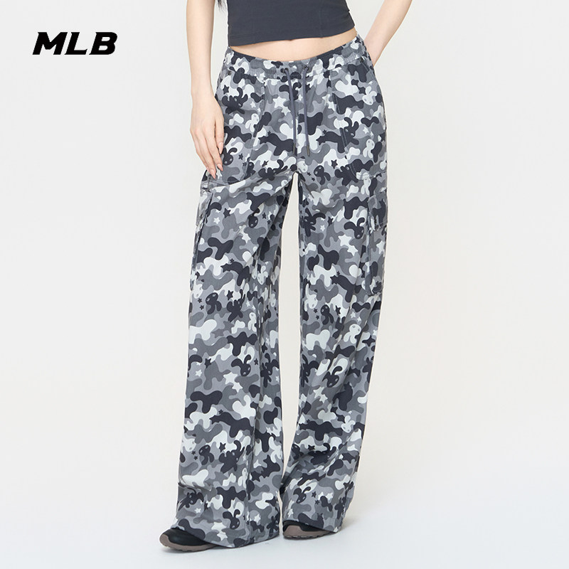 MLB官方 女款街头潮流迷彩工装宽松梭织裤26春季新款WPB42