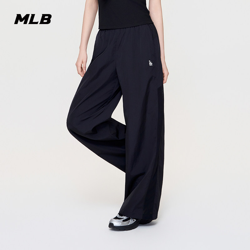 MLB官方 女款潮流百搭轻薄拼接网纱凉感梭织裤26夏季新款WPB11