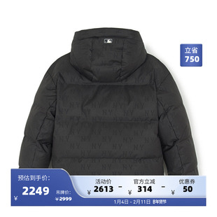 MLB官方男女情侣短款鸭绒保暖满印老花羽绒服外套25冬季新款DJM08