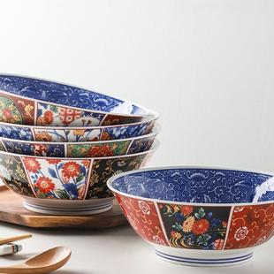 陶瓷拌面拉面碗汤碗大号家用泡面碗沙拉碗餐厅饭菜碗凉菜碗 日式