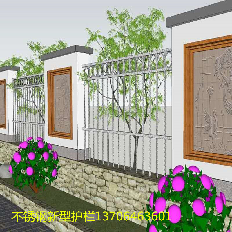 新品景观桥梁护栏k铁艺铝合金不锈钢桥梁栏杆护栏围栏市政河道景