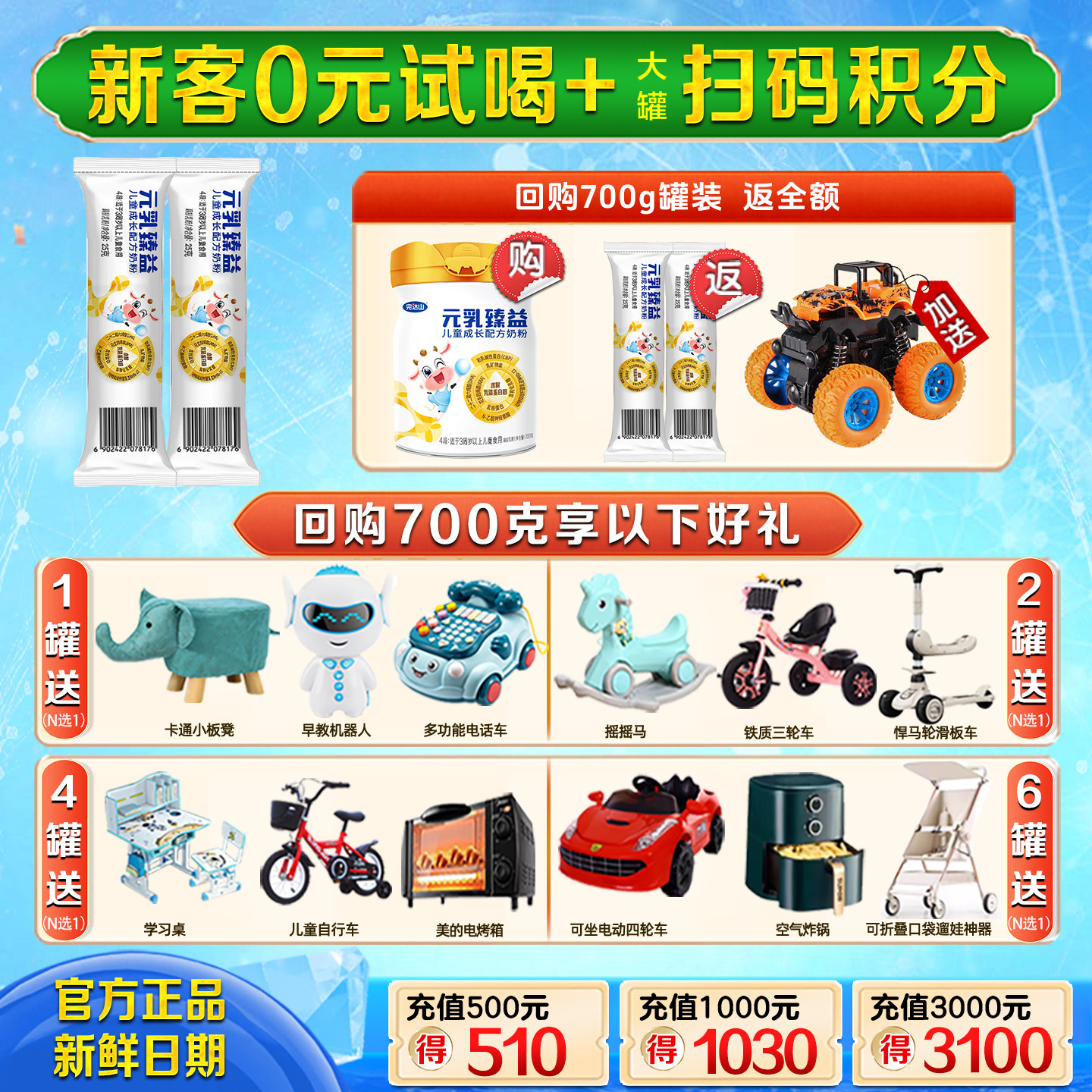 完达山元乳臻益4段25g*2条儿童成长配方奶粉3-12岁水解乳清蛋白,婴童奶粉,儿童奶粉（4段）,淘宝优惠券,粉丝福利购,淘宝优惠卷