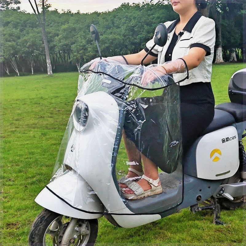 电动车挡风被遮阳防雨罩电瓶机车四季通用防水透明前挡风板