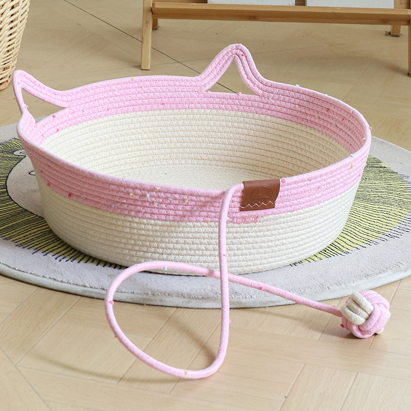 粗麻编织藤编猫窝夏季宠物窝四季通用耐抓耐磨水洗猫抓板猫咪窝,宠物/宠物食品及用品,猫窝/屋/帐篷/沙发,淘宝优惠券,粉丝福利购,淘宝优惠卷