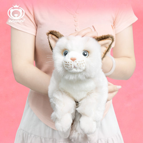 仿真猫咪毛绒安抚玩偶圣诞精灵