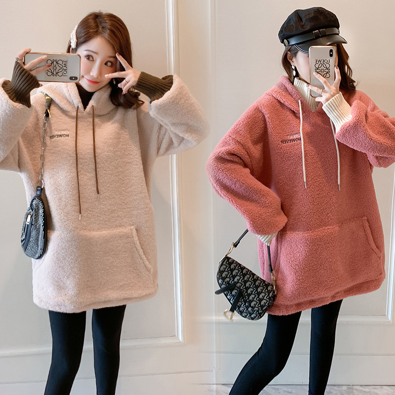 출산 겨울 운동복 2022 새로운 벨벳 두꺼운 따뜻한 여성의 세련된 겉옷 다목적 가을 겨울 재킷