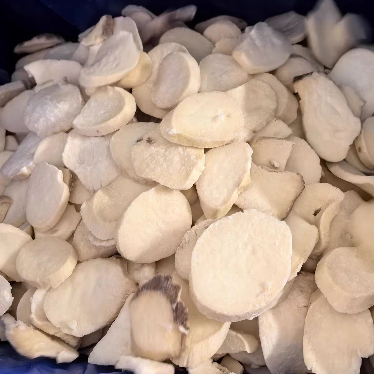 新鲜速冻杏鲍菇片拌饭已漂烫免切