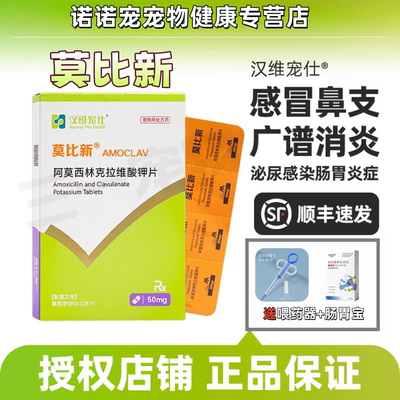 猫狗阿莫西林克拉维消炎片50mg