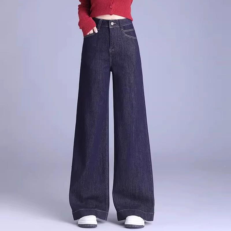 行复古阔腿牛仔女20GYX+911525春秋新款直筒地宽松高腰显瘦裤微流