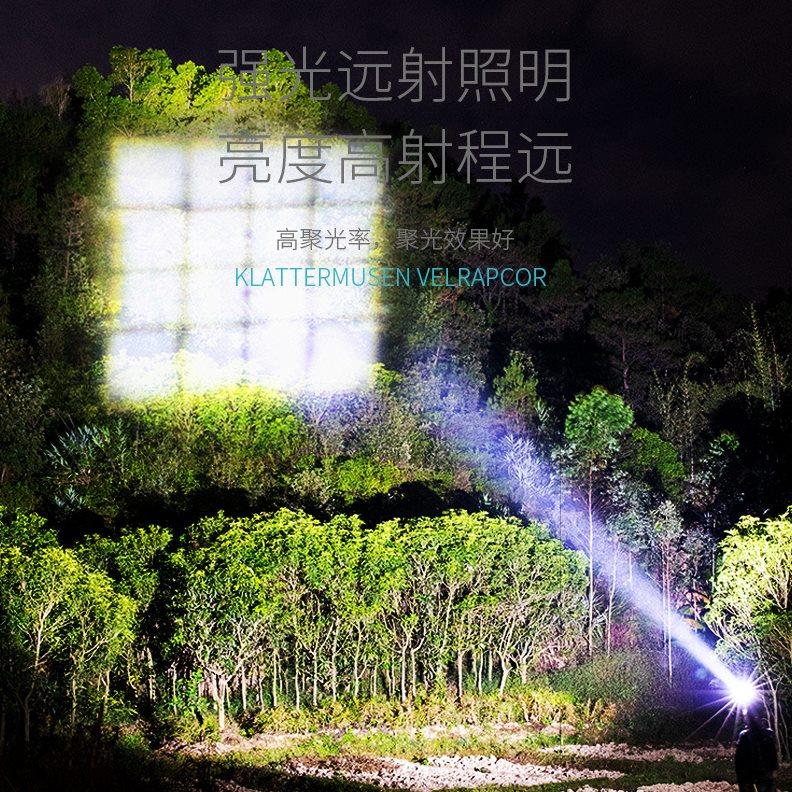 微笑鲨超亮P160变焦头灯强光大功率16核户外远射头戴夜晚作业矿灯