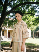 Avant-garde Girl: Only enough to make six sets! The Abandoned Collar Movement: 1920 Navy Collar silk Taffeta suit dress thumbnail 4