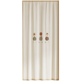 空调挡风门帘免打孔卧室房间家用阳台隔断帘柜子厨房布艺遮挡帘子