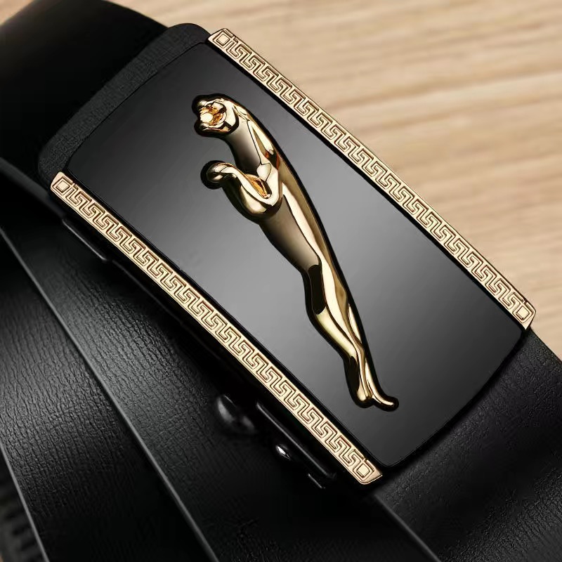 无牙无孔皮带男士真皮商务自动扣内穿式腰带男潮流年轻人正品裤带