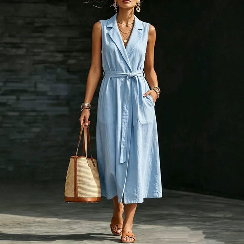 无袖女士连衣长裙  Sleeveless women's jumpsuit long skirt