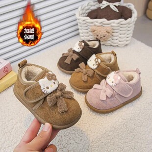 【现货秒发】冬季宝宝鞋子女宝卡通学步鞋儿童棉鞋加绒保暖