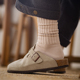 日系复古针织中筒袜子阿美咔叽纯棉粗针美式 古叔 着 长袜男秋冬