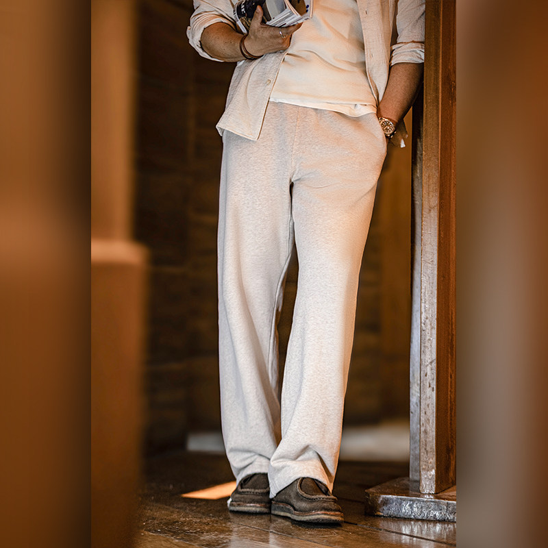 古叔的着 400g毛圈棉 重磅直筒卫裤男春季宽松美式阔腿运动休闲裤,男装,卫裤,淘宝优惠券,粉丝福利购,淘宝优惠卷