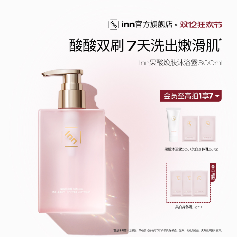 inn果酸沐浴露祛痘软化角质鸡皮