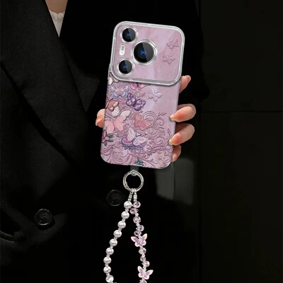 浪漫蝴蝶大视窗适用pura70手机壳