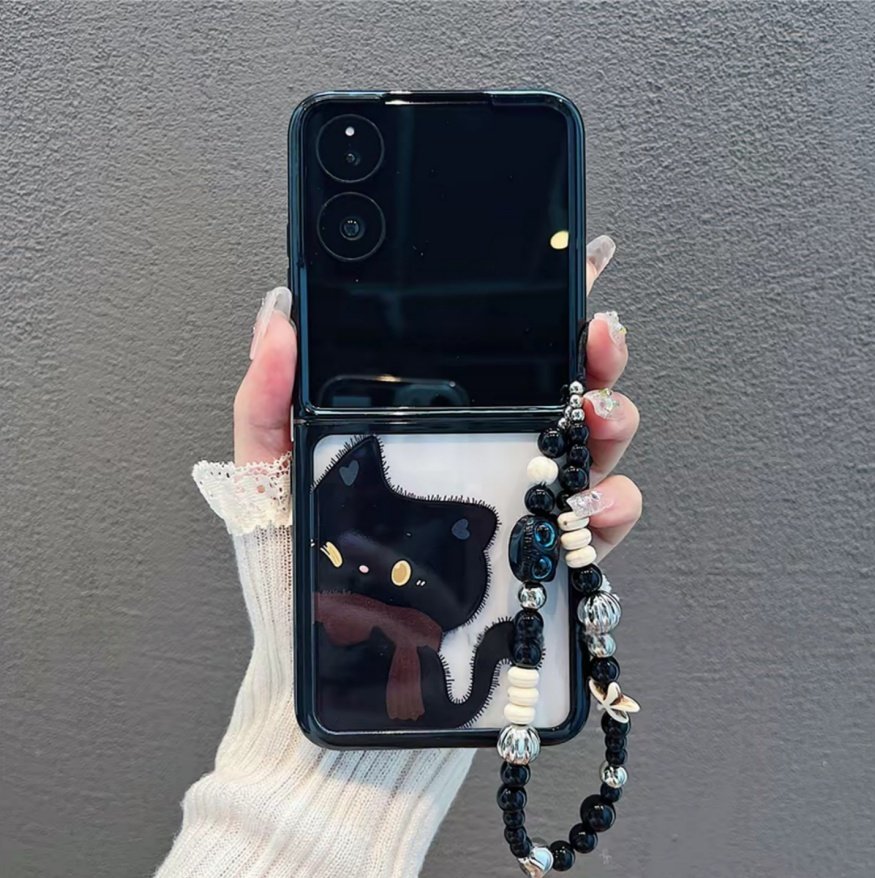 可爱黑猫折叠适用mixflip手机壳