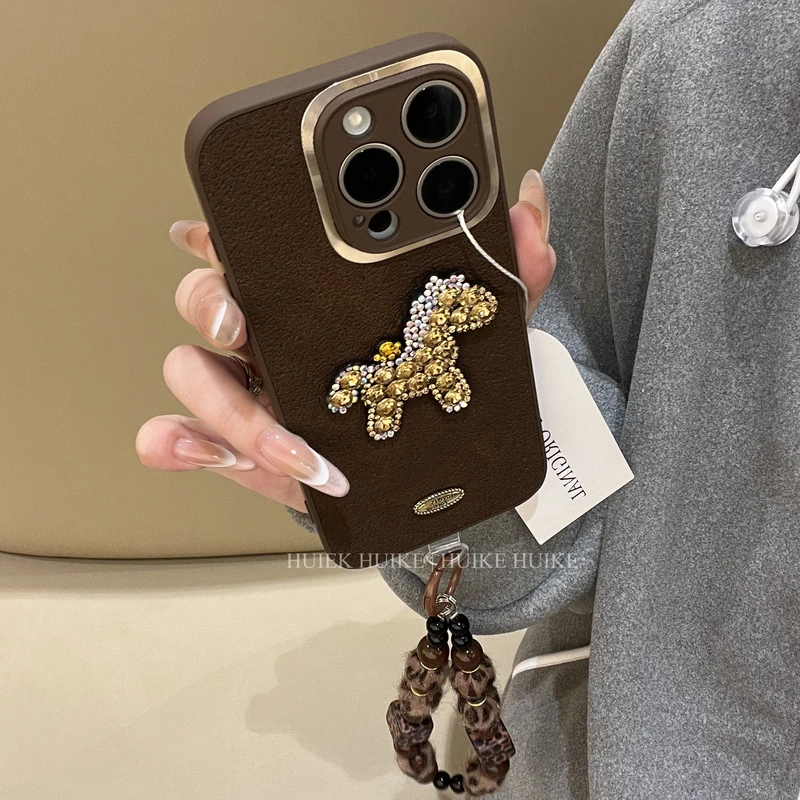 马年复古闪钻马轻薄皮质适用苹果17手机壳iphone16/15/14/13/promax外壳高级感巨好看17pro全包防摔女新年壳