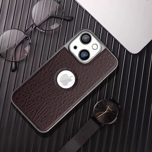 树纹皮套适用苹果14plus手机壳新款高级感iphone14promax超薄全包防摔保护套14Pro2025网红爆款男士商务外壳 - 封面