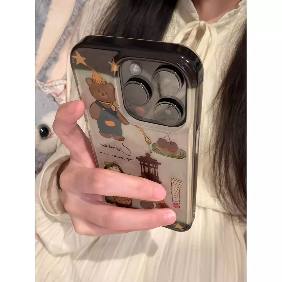 樱桃小熊狗狗适用苹果17promax手机壳pura70新款2025网红爆款高级版保护套mate60pro超好看简约可爱女外壳,3C数码配件,手机保护套/壳,淘宝优惠券,粉丝福利购,淘宝优惠卷