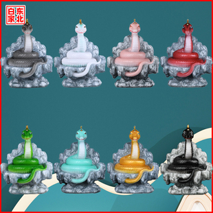 灵蛇蟒常蟒真身神像柳家蛇东北马家白黑红绿粉新重黄手工装饰摆件