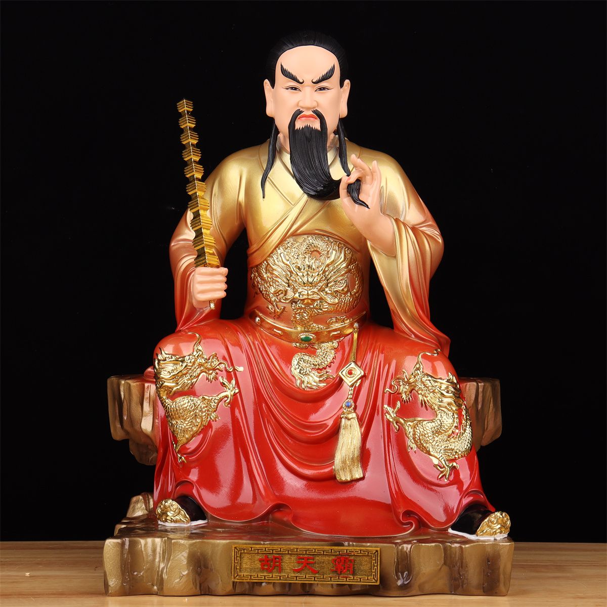 红衣胡家掌堂教主胡天霸胡天龙胡天罡神像剑鞭令印旗树脂东北保家