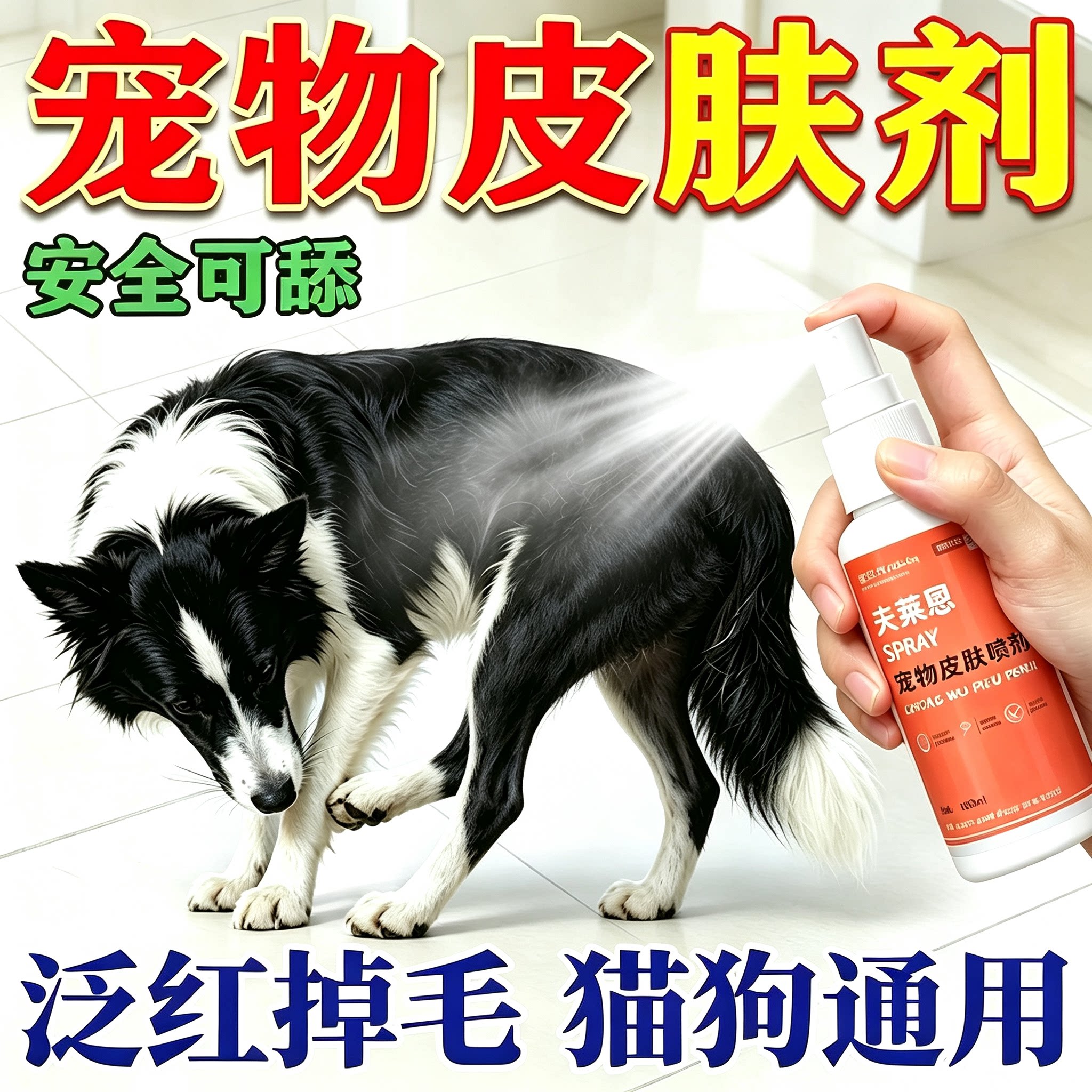 猫藓狗癣外用非药皮肤病专用喷剂真菌螨虫掉毛疥结痂猫癣喷雾软膏