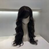 假发女日系古早感斜刘海黑色长卷发大波浪御姐Lolita高层次全头套